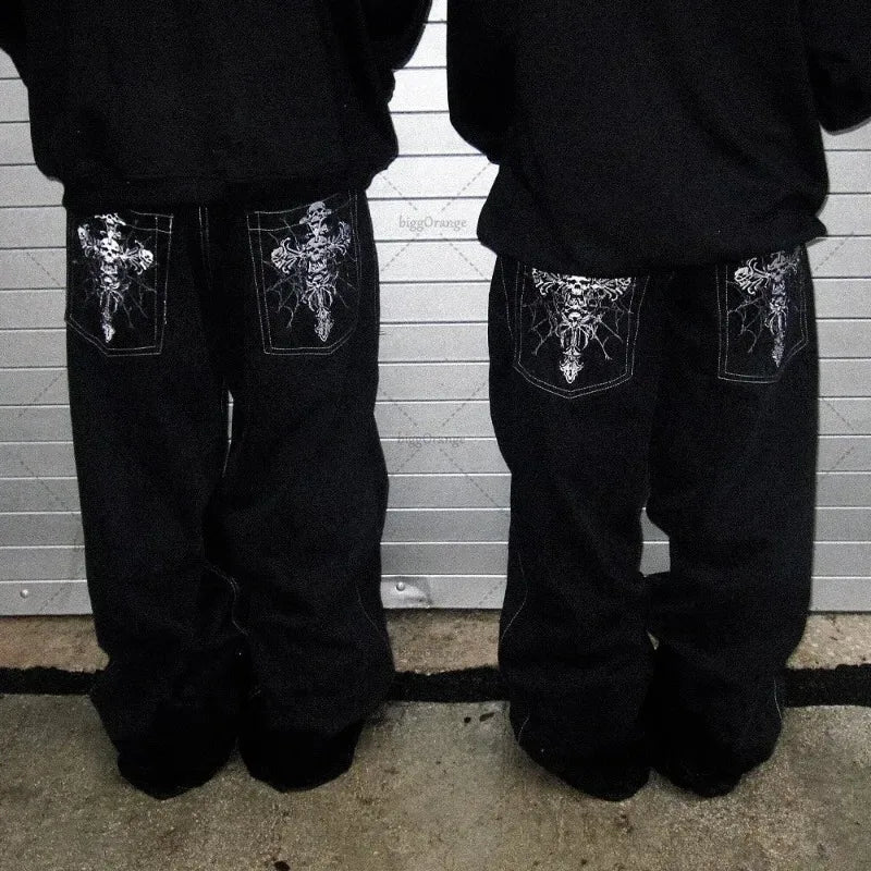 American Street Hip-hop Punk Rock Fashion Versatile Jeans Men Harajuku