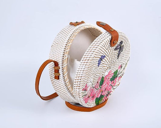 Handbags Women Handwoven Bag with Leather Strap Crossbody Bag