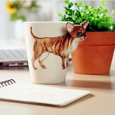 3D Pet Series Painted Coffee Cup