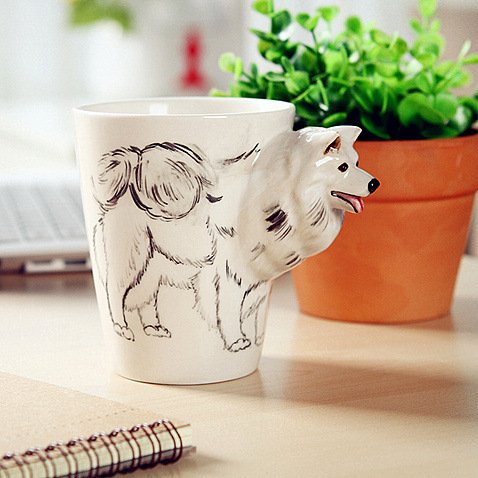3D Pet Series Painted Coffee Cup