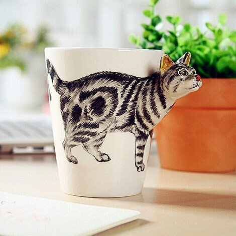 3D Pet Series Painted Coffee Cup