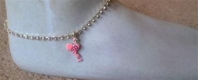 Flamingo Crystal Anklet