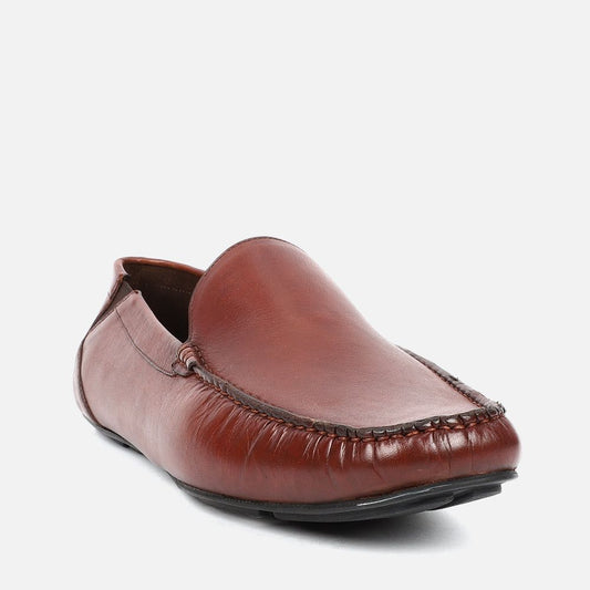 Mens Simple Formal Loafer Shoes (Size-8) (Color-BROWN)