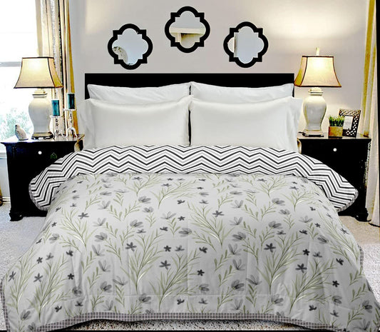 Pure Cotton Reversible Ac Dohar Single Bed Bedsheet (Color-GREY)