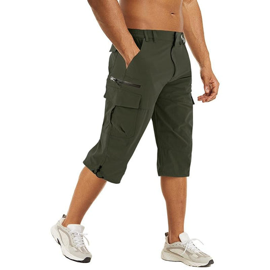 Summer Quick Dry Capri Pants Men's Lightweight Straight Fashion Casual