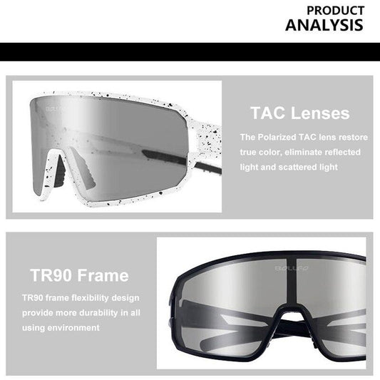 Polarized Photochromic Sunglasses Goggles UV Protection For Men Women