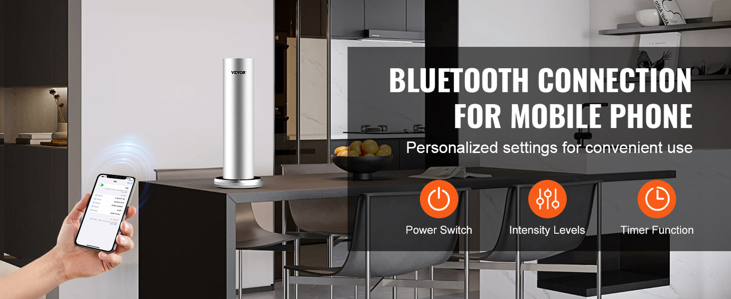 VEVOR Scent Air Machine Bluetooth Smart Cold Air Diffuser Waterless Essential Oil Scent Air Diffuser Floor Aromatherapy Machine
