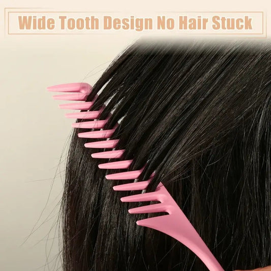 Wide Tooth Detangler Comb | Gentle Wig Comb for Tangle-Free Styling